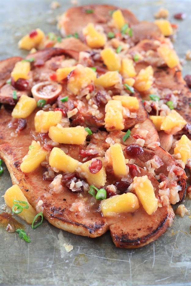 Ham Steaks with Pineapple Chutney-19-7