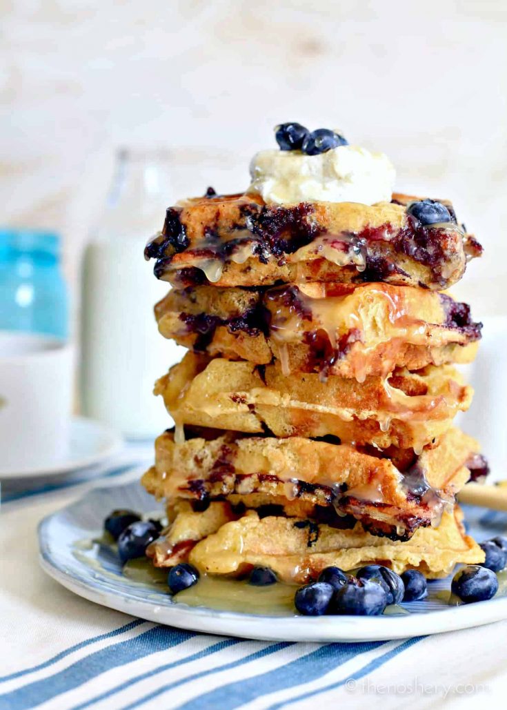 Bread Pudding Blueberry Waffles