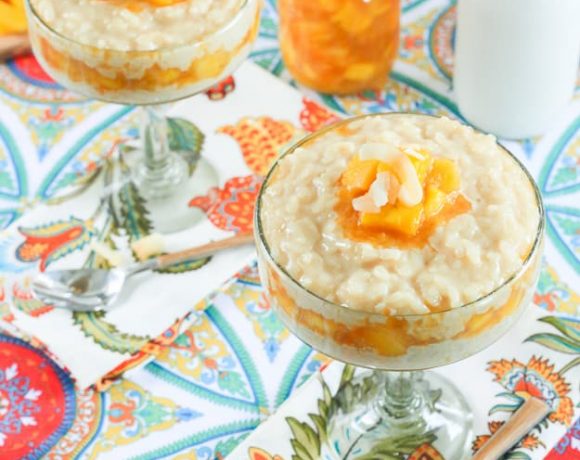 Chipotle Mango and Coconut Rice Pudding | TheNoshery.com #TabascoTastemakers