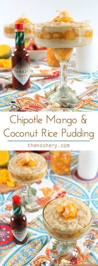 Chipotle Mango and Coconut Rice Pudding | TheNoshery.com #TabascoTastemakers