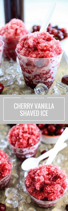 Piragua de Cherry y Vainilla (Cherry Vanilla Shaved Ice) | The Noshery