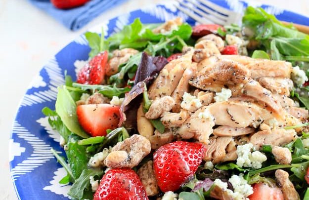 Summer Salad with Grilled Chicken | TheNoshery.com - @thenoshery