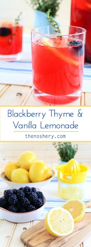 Blackberry Thyme & Vanilla Lemonade | TheNoshery.com - @TheNoshery