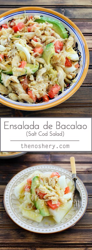 Ensalada de Bacalao (Salt Cod Salad) - TheNoshery.com - @TheNoshery