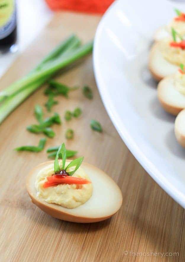 Soy Deviled Eggs - I promise you can't eat just one! | The Noshery