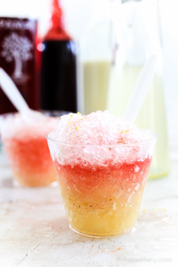 Lemon Vanilla & PAMA Shaved Ice | TheNoshery.com - @TheNoshery | #sponsored #PAMACelebrateSummer