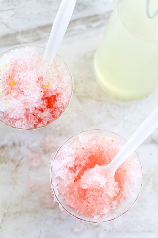 Lemon Vanilla & PAMA Shaved Ice | TheNoshery.com - @TheNoshery | #sponsored #PAMACelebrateSummer