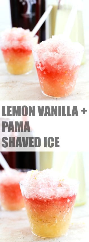 Lemon Vanilla & PAMA Shaved Ice | TheNoshery.com - @TheNoshery | #sponsored #PAMACelebrateSummer