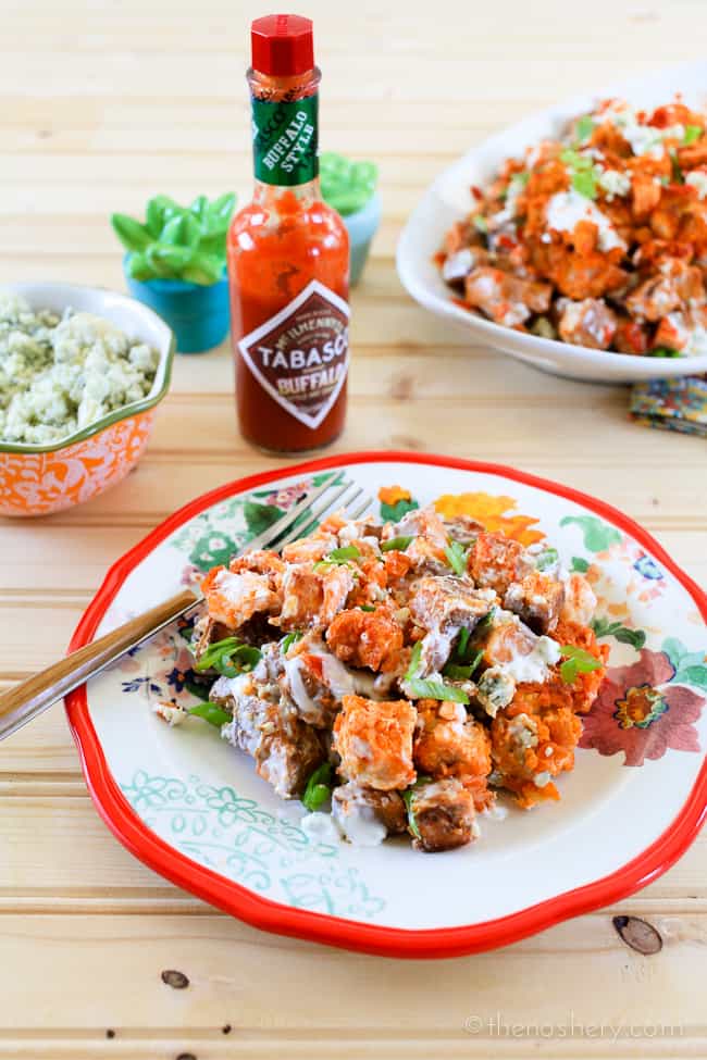 Buffalo Chicken and Sweet Potato Salad | TheNoshery.com - #TabascoTastemakers @Tabasco #ad