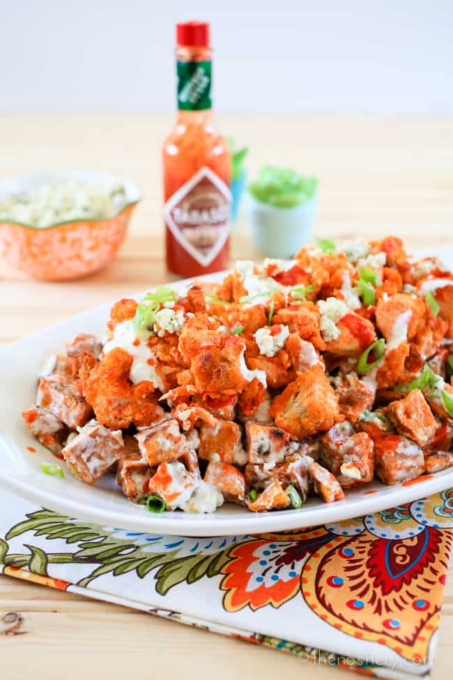 Buffalo Chicken and Sweet Potato Salad | TheNoshery.com - #TabascoTastemakers @Tabasco #ad