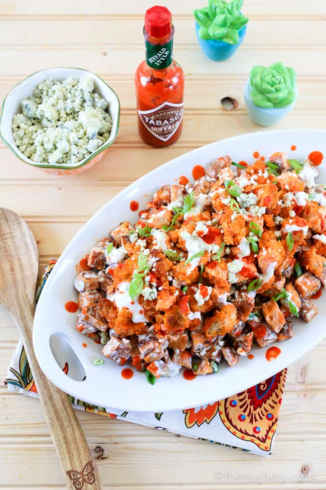 Buffalo Chicken and Sweet Potato Salad | TheNoshery.com - #TabascoTastemakers @Tabasco #ad