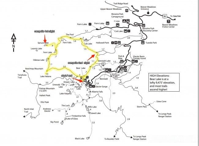 RMNP Trail Map