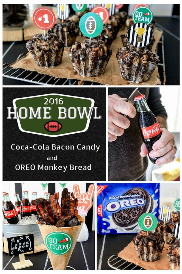 Game Day Eats! Coca-Cola Bacon Candy & OREO Monkey Bread | TheNoshery.com #HomeBowlHeroContest