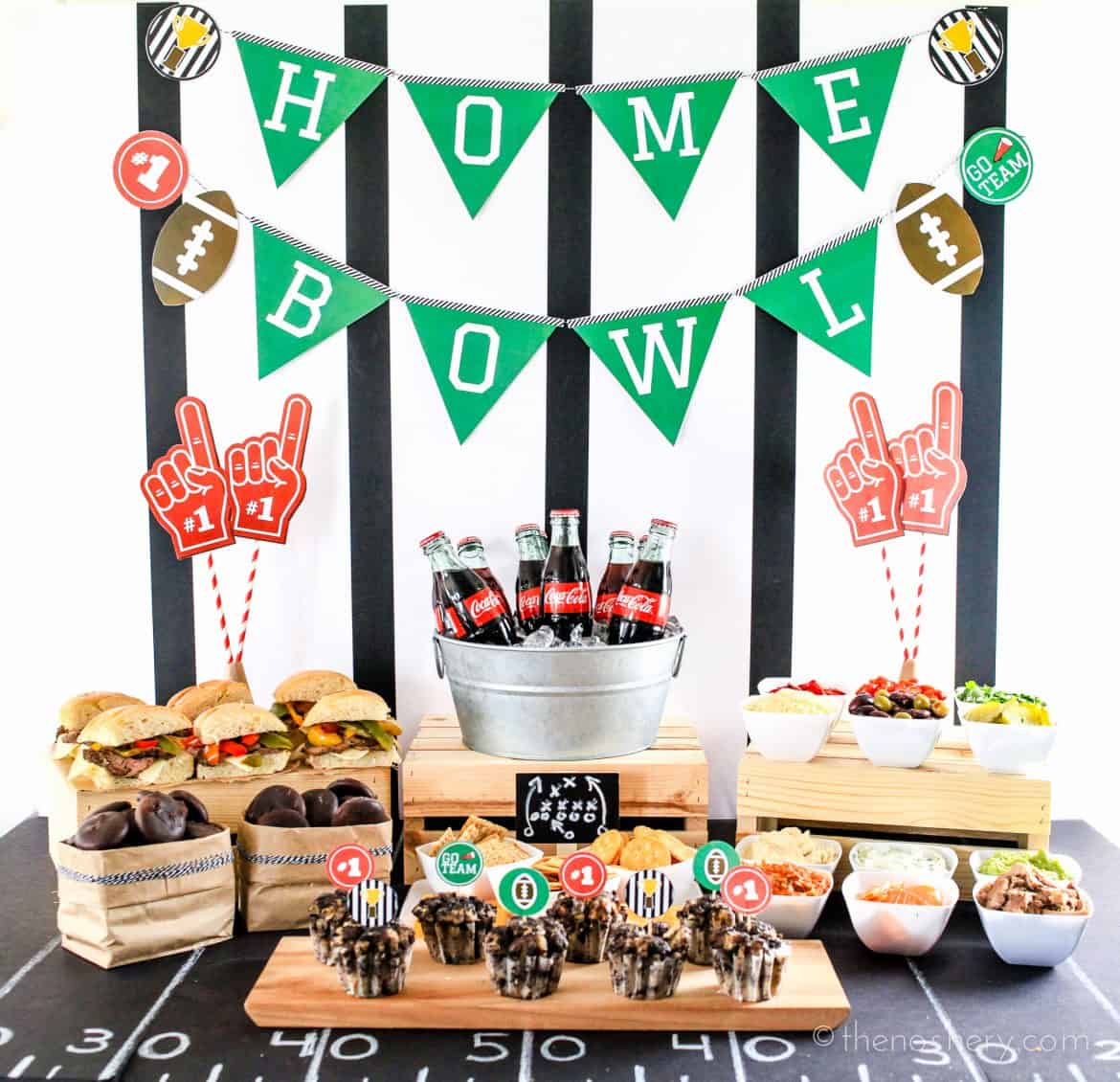 Ultimate Home Bowl Spread with Free Printables #HomeBowlHeroContest | TheNoshery.com