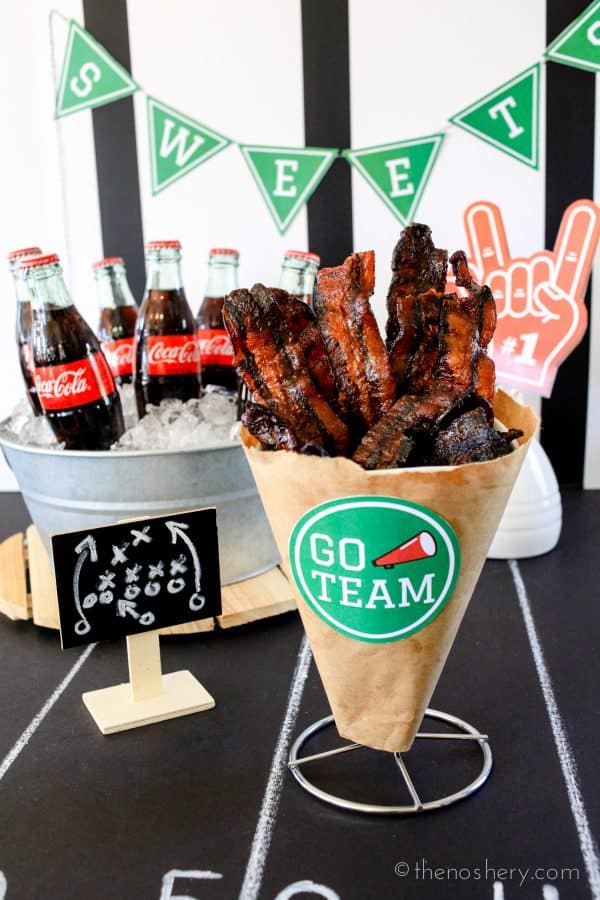 Game Day Eats! Coca-Cola Bacon Candy & OREO Monkey Bread | TheNoshery.com #HomeBowlHeroContest