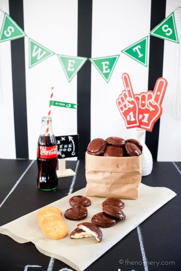 Game Day Eat! Easy RITZ Mallomars and Coca-Cola Slowcooker Beef and Pepper Sandwiches | TheNoshery.com #HomeBowlHeroContest