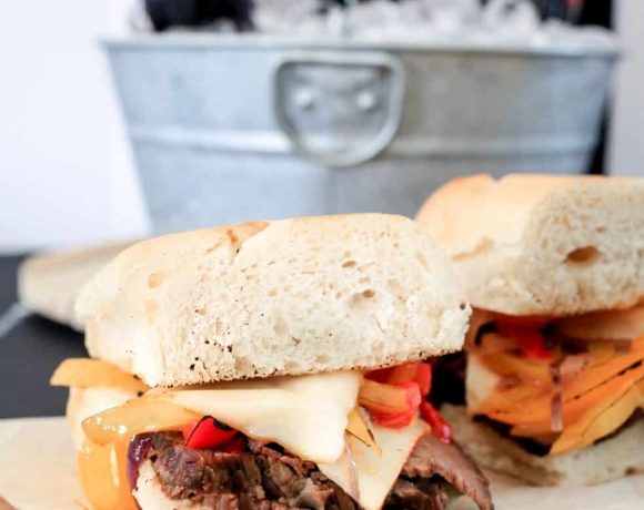 Game Day Eat! Easy RITZ Mallomars and Coca-Cola Slowcooker Beef and Pepper Sandwiches | TheNoshery.com #HomeBowlHeroContest