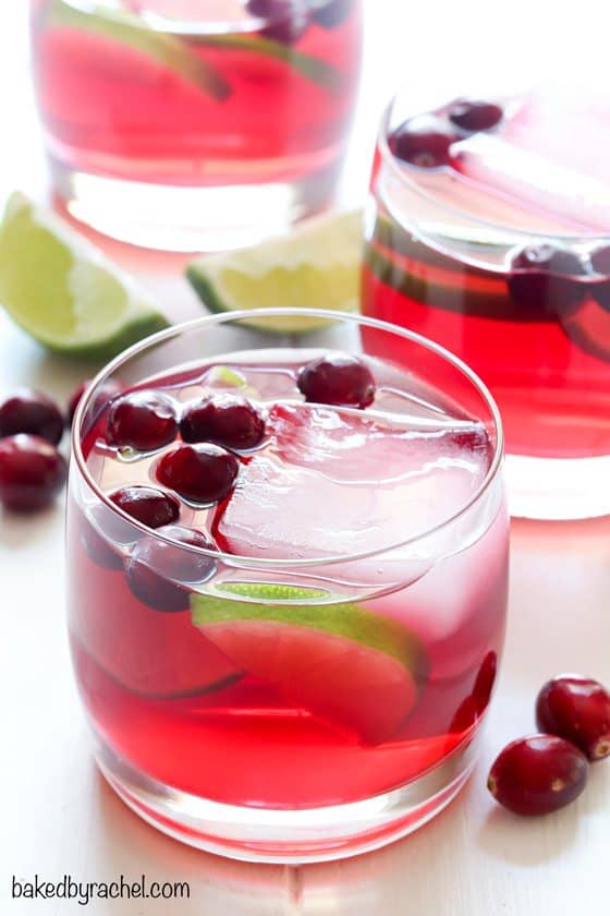 A Round of Margaritas | Cranberry Margaritas - Baked by Rachel