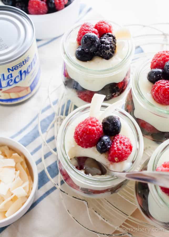 Coconut Pudding with Vanilla Berries | TheNoshery.com