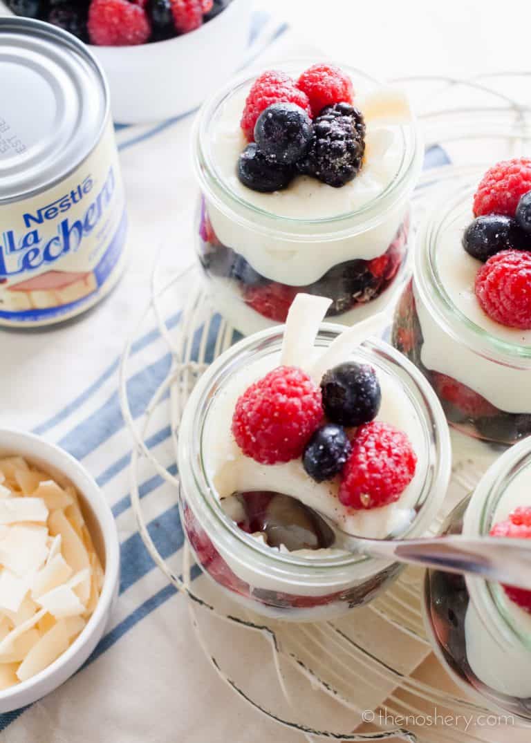 Coconut Pudding with Vanilla Berries - The Noshery