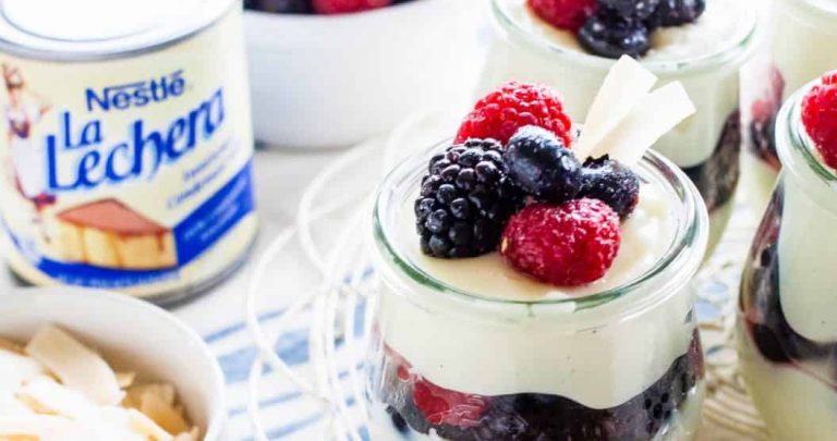 Coconut Pudding with Vanilla Berries | TheNoshery.com