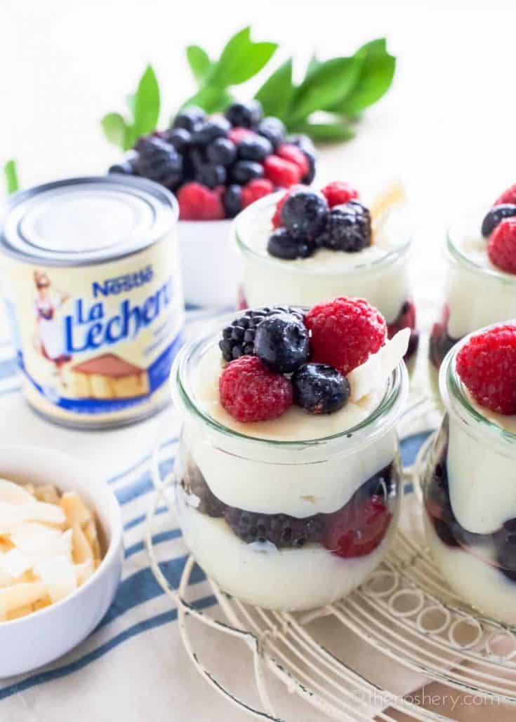 Coconut Pudding with Vanilla Berries | TheNoshery.com