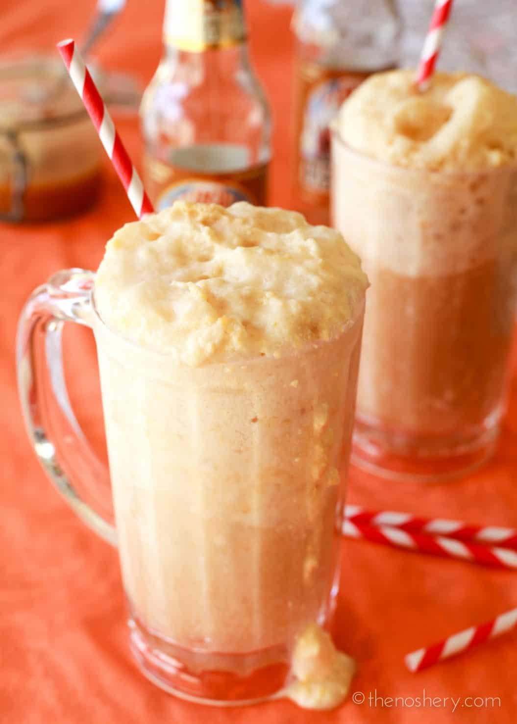 Peach Ginger Ice Cream with Rum Caramel The Noshery