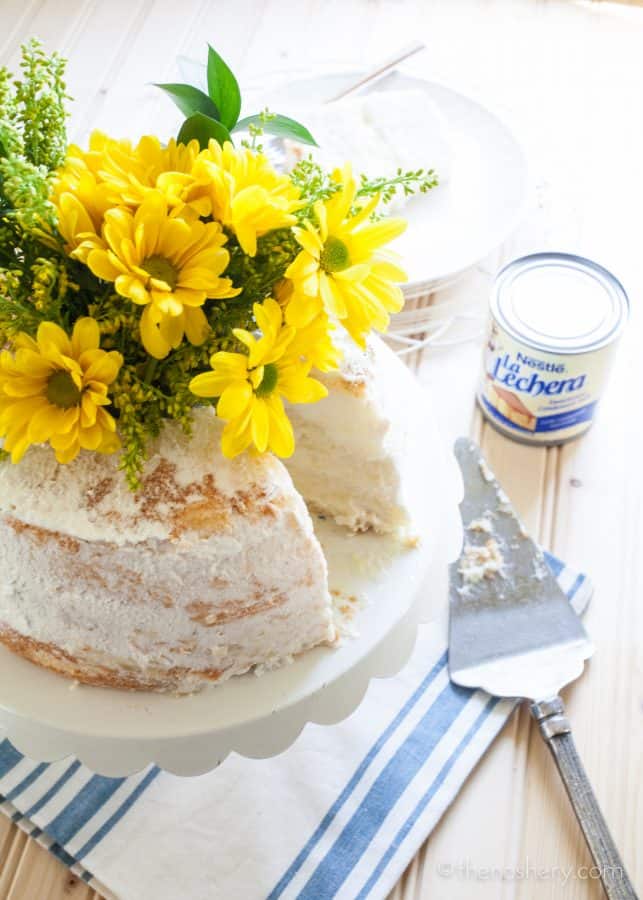 Pineapple Cream Angel Food Cake | TheNoshery.com #ad