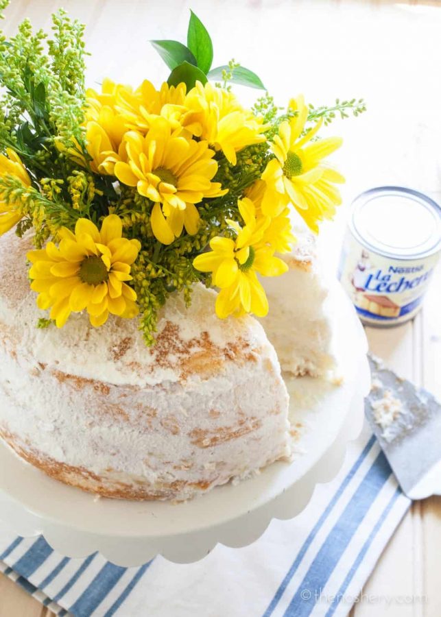 Pineapple Cream Angel Food Cake | TheNoshery.com #ad