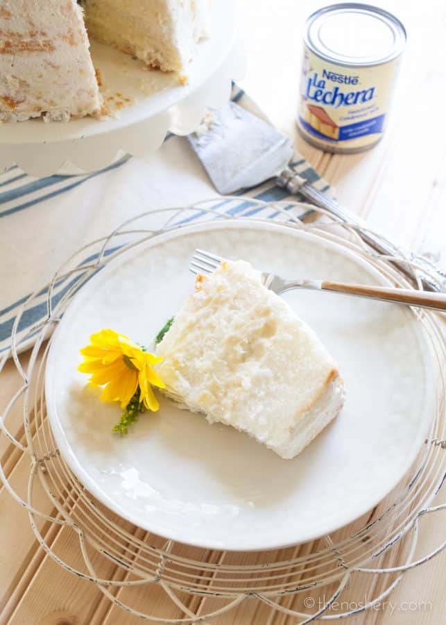 Pineapple Cream Angel Food Cake | TheNoshery.com #ad