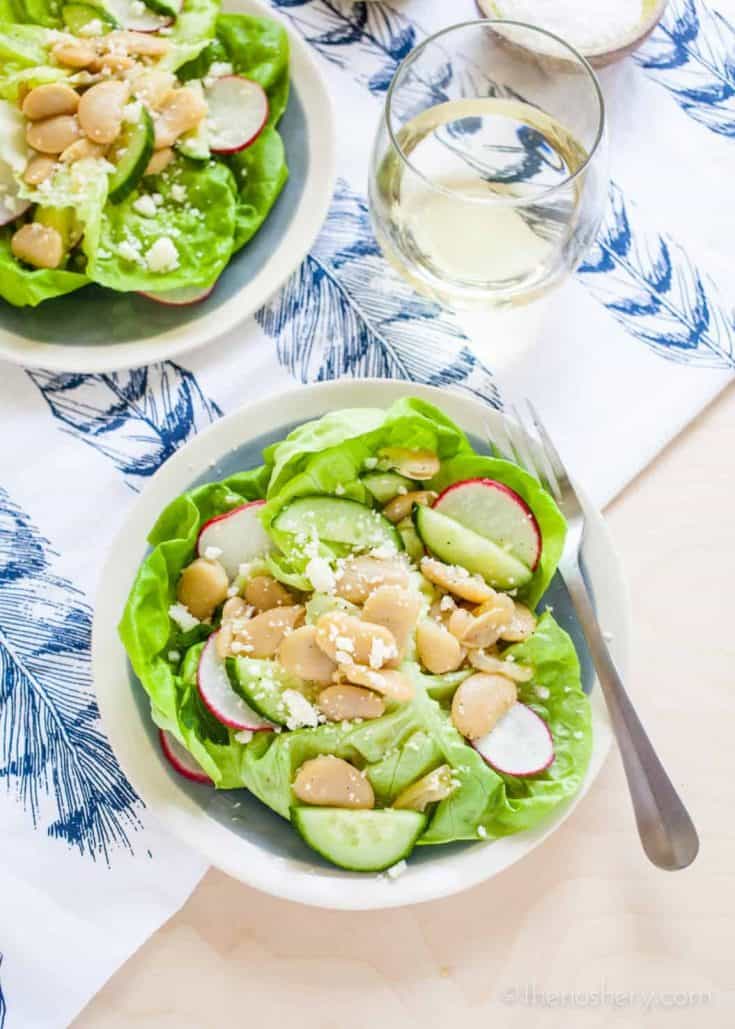 Butter Lettuce and Marinated Butter Bean Salad | TheNoshery.com