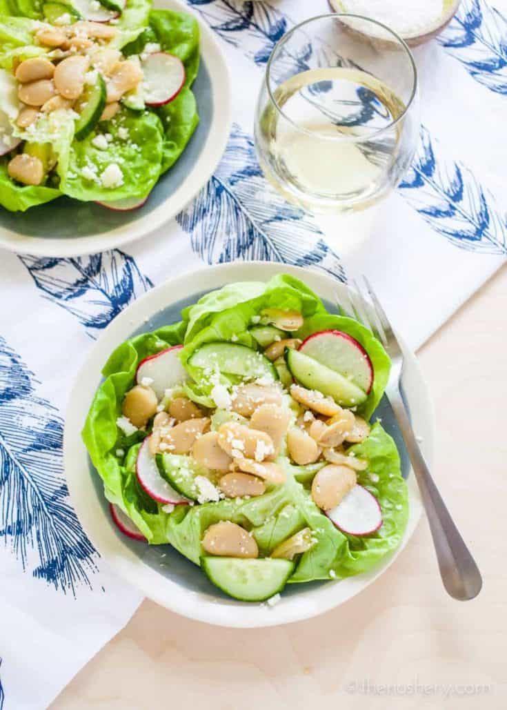 Butter Lettuce and Marinated Butter Beans Salad - The Noshery