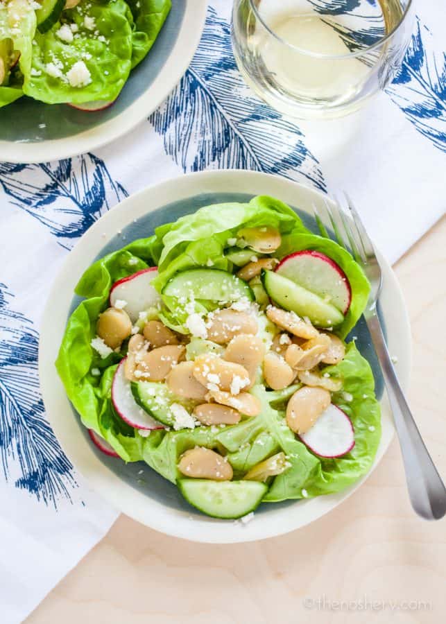 Butter Lettuce and Marinated Butter Beans Salad | TheNoshery.com