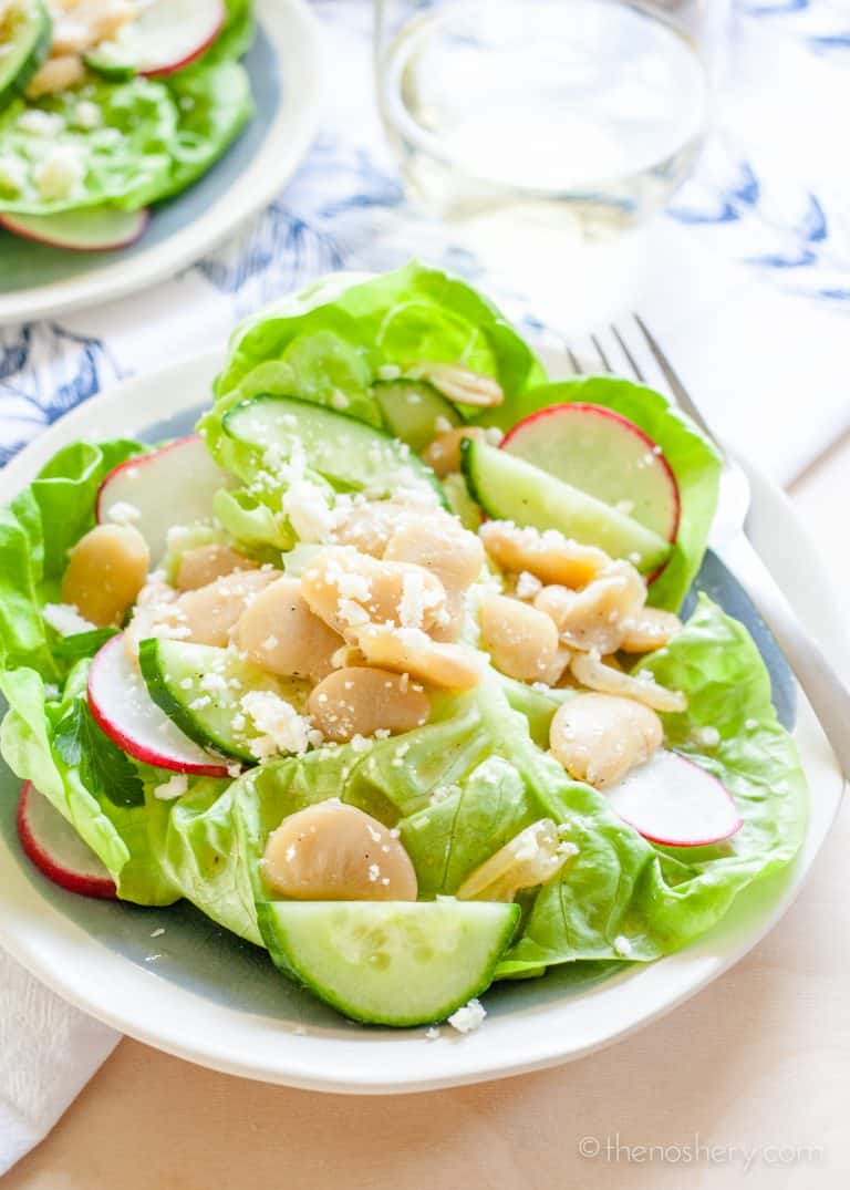 Butter Lettuce and Marinated Butter Beans Salad - The Noshery