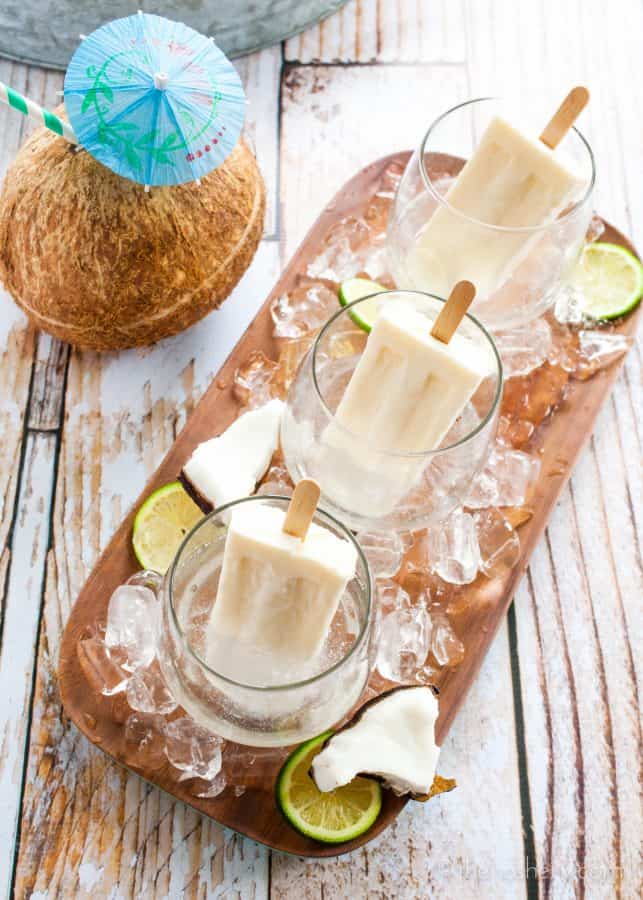 Summer Coquito | Rum and Coconut Popsicle Cocktail - TheNoshery.com