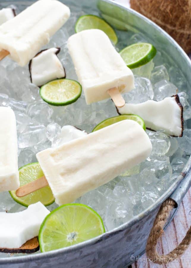 Summer Coquito | Rum and Coconut Popsicle Cocktail - TheNoshery.com