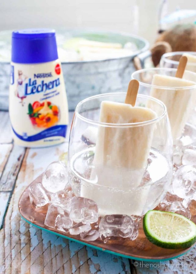 Summer Coquito | Rum and Coconut Popsicle Cocktail - TheNoshery.com