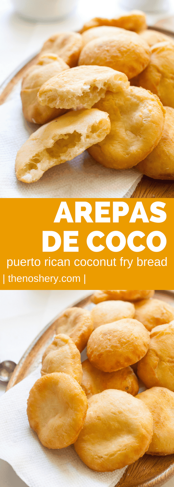 Arepas de Coco (Puerto Rican Coconut Fry Bread) - The Noshery