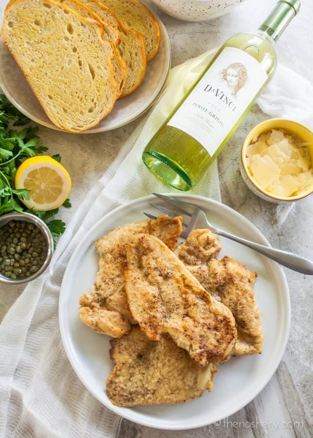 Open Faced Chicken Picatta Sandwich | TheNoshery.com