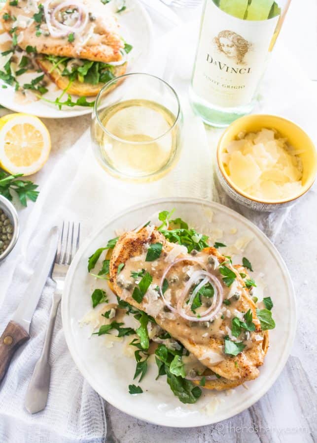 Open Faced Chicken Picatta Sandwich | TheNoshery.com