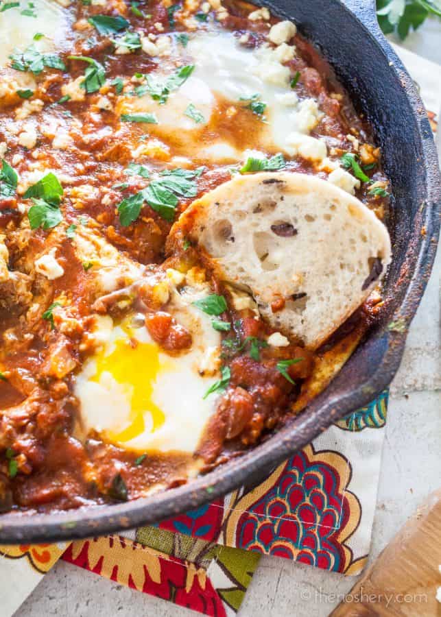 Shakshuka | Baked Eggs in Spiced Tomato Sauce | The Noshery