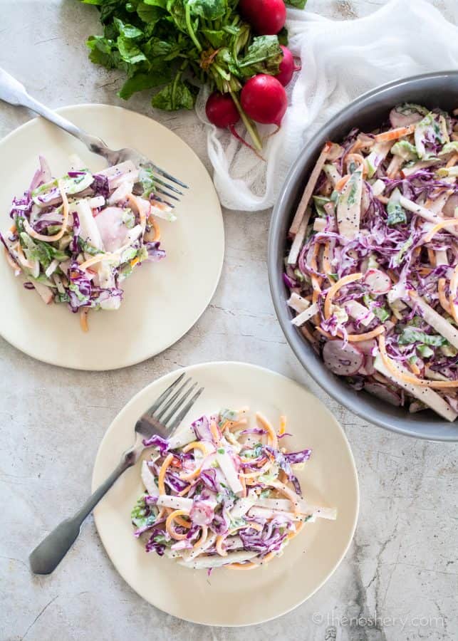 Apple and Brussles Sprout Slaw | The Noshery