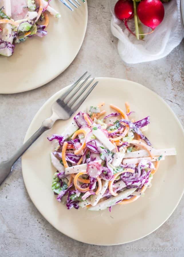 Apple and Brussles Sprout Slaw | The Noshery