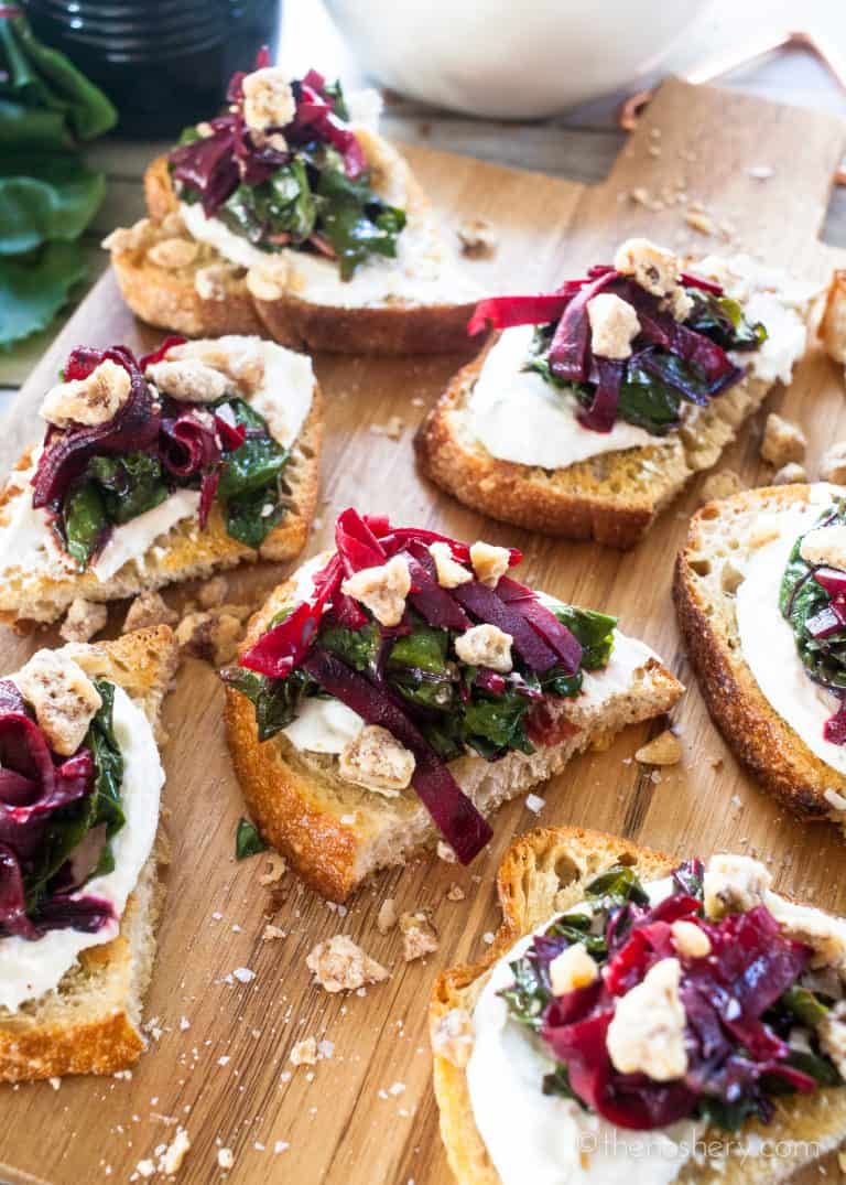 Balsamic Beets & Goat Cheese Toasts The Noshery