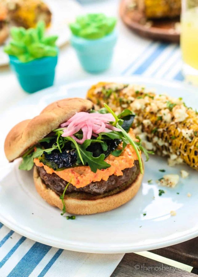 Spicy Chorizo Burger with Pimento Cheese | The Noshery