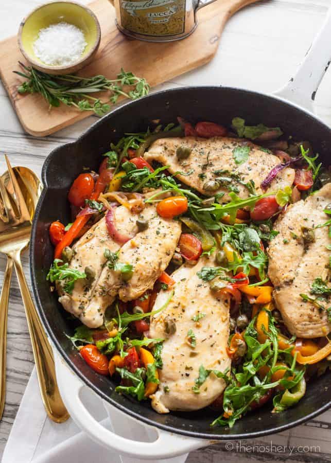 Easy Weeknight Italian Chicken Skillet - The Noshery