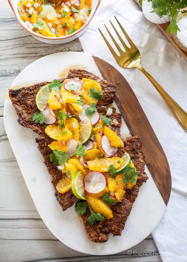 Carne Asada with Orange Salsa | The Noshery