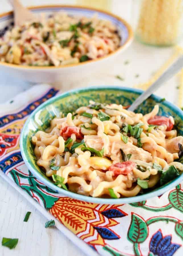 Chicken and Artichoke One Pot Pasta