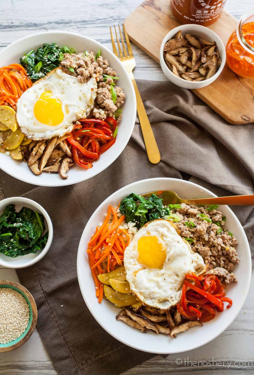 Paleo Bibimbap Bowls | The Noshery