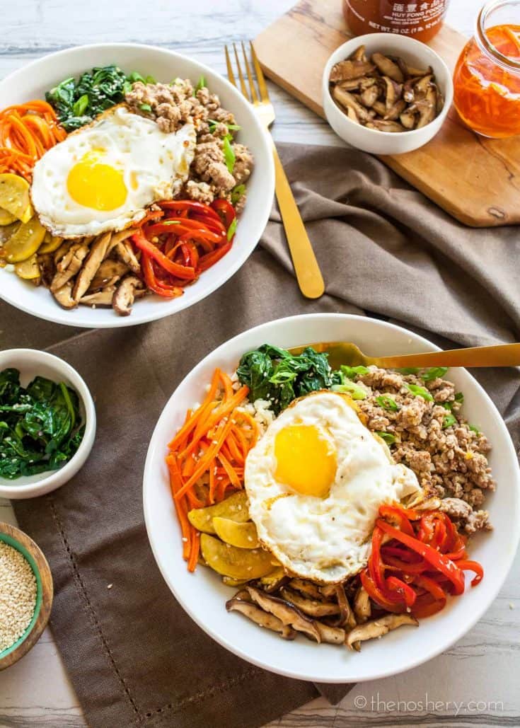 Paleo Bibimbap Bowls | The Noshery